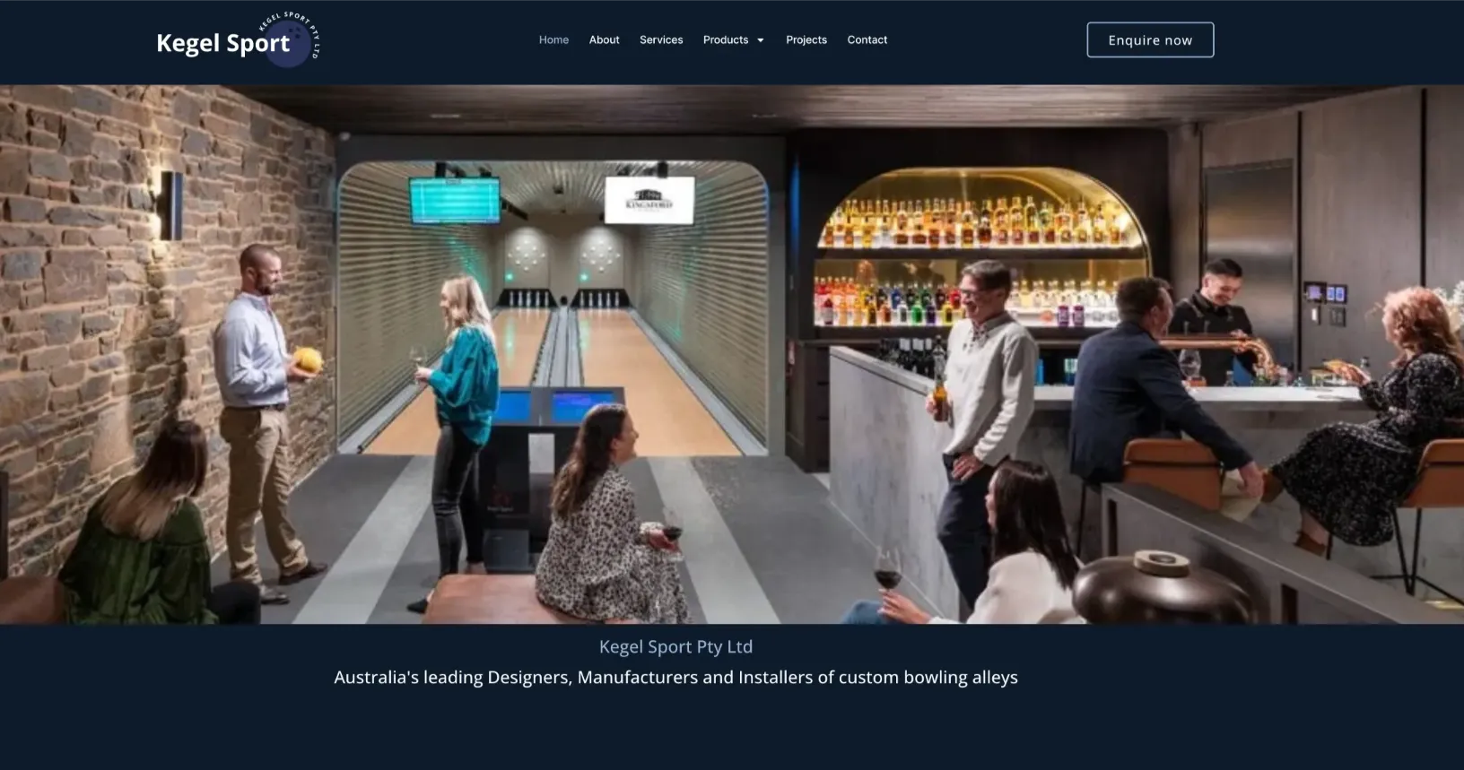 A screenshot of the Home hero section of Kegel Sport Australia New website with SEO and Strategy